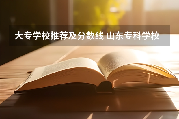 大专学校推荐及分数线 山东专科学校排名及录取分数线