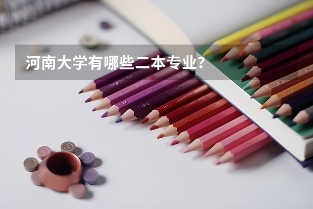 河南大学有哪些二本专业？