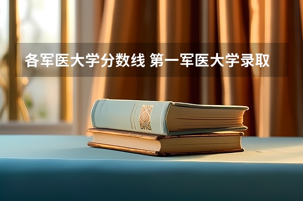 各军医大学分数线 第一军医大学录取分数线