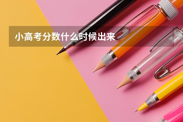 小高考分数什么时候出来