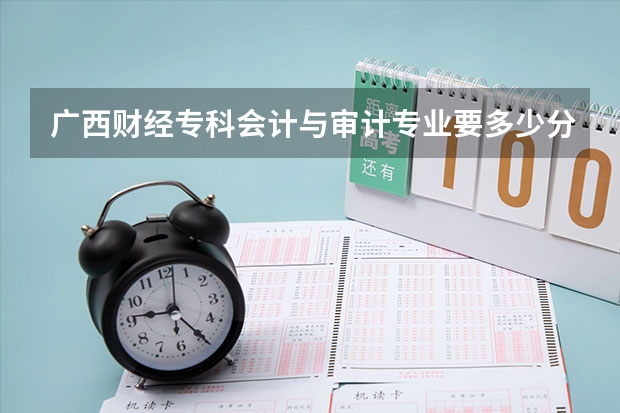 广西财经专科会计与审计专业要多少分？我的分数能上吗？