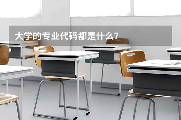 大学的专业代码都是什么？